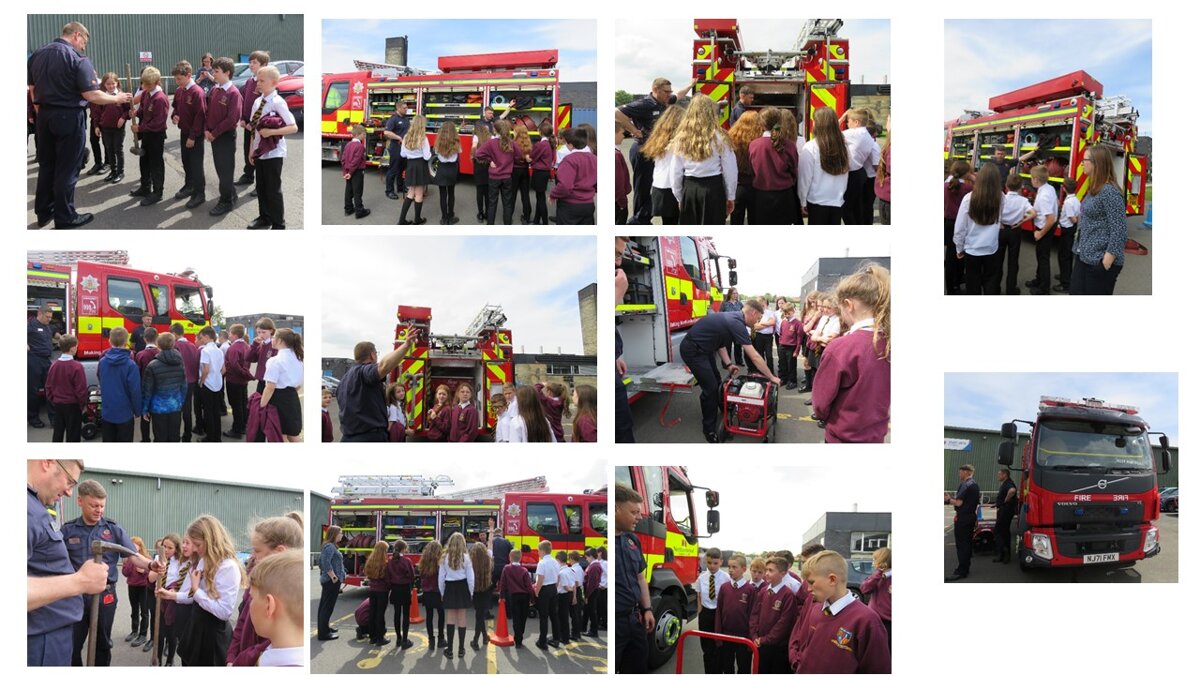 Image of WMS - Year 5 pupils welcome the Fire Brigade