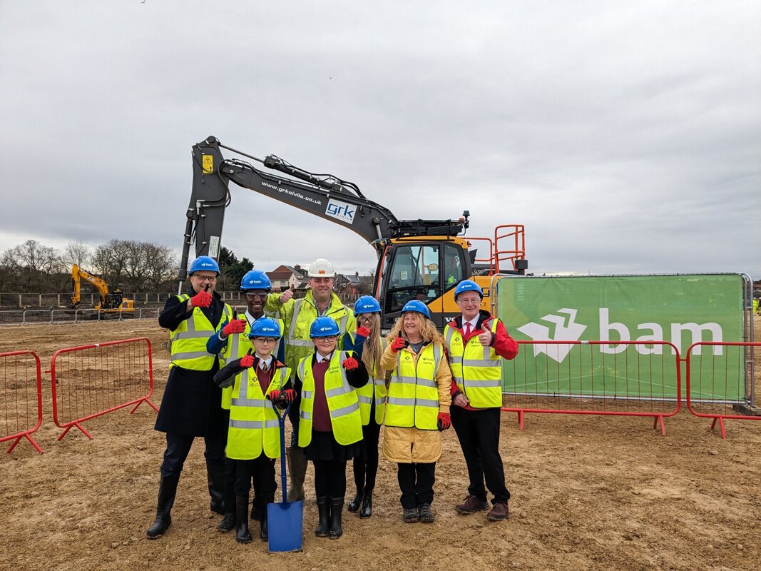 Image of Ground breaking Visit to New School Site