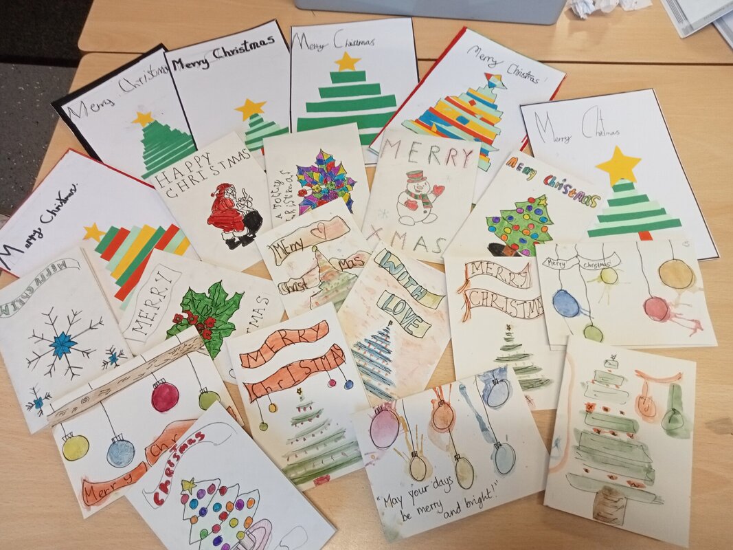 Image of Christmas Cards from our Year 5 at Whytrig Middle School