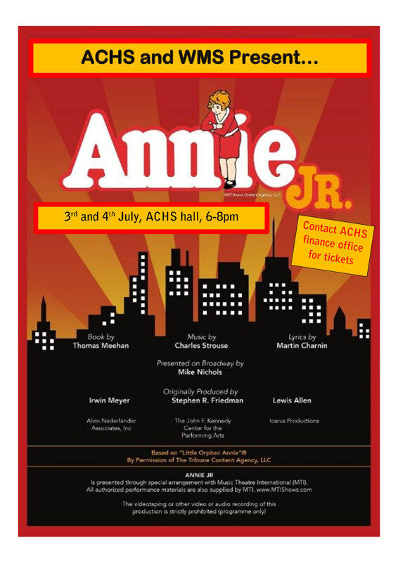 Image of Annie the Musical - on stage at Astley High School soon!