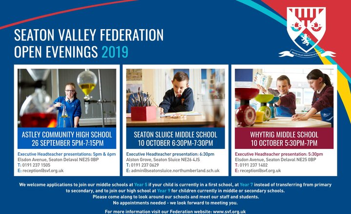 Image of Seaton Valley Federation Open Evenings 2019